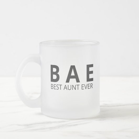 Best Aunt Ever Mug, BAE Aunt Mug, Aunt Gift Glass  フロストグラスマグカップ (左)