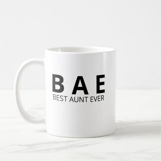 Best Aunt Ever Mug, BAE Aunt Mug, Aunt Gift Mug コーヒーマグカップ (左)