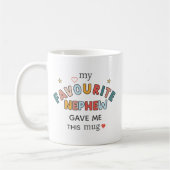 Best Auntie Ever Photo & Name Custom Nephew Gift コーヒーマグカップ (左)