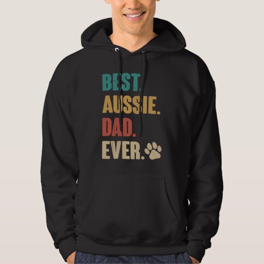 Best Aussie Dad  Australian Shepherd Dog パーカ (正面)
