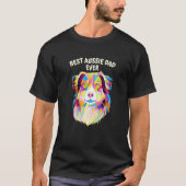 Best Aussie Dad Ever Australian Shepherd Dog Dad Tシャツ (正面)