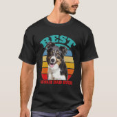 best Aussie Dad Ever Australian Shepherd Dog Tシャツ (正面)