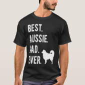 Best Aussie Dad Ever  Australian Shepherd Mens  Da Tシャツ (正面)