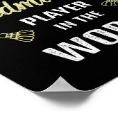 Best Badminton Player In The World Funny Badminton ポスター (角)