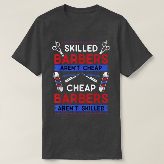 Best Barber Design For Men Women Barber Barbershop Tシャツ (デザイン正面)