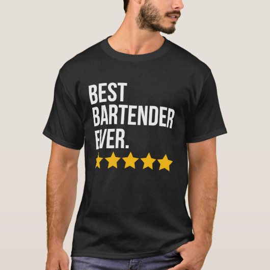 Best Bartender Ever Bar Waiter Barkeeper Tシャツ (正面)