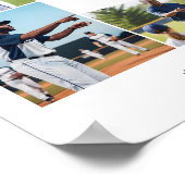 Best Baseball Coach Ever Team Sports Photo Collage ポスター (角)