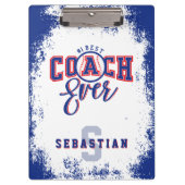 Best Baseball Coach Personalized Name & Monogram クリップボード (正面)