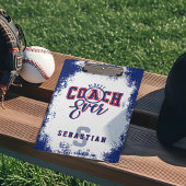 Best Baseball Coach Personalized Name & Monogram クリップボード