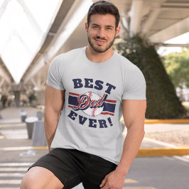 Best Baseball Dad Ever Tシャツ