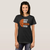 Best Basketball Dad Coach Ever Fathers Day Retro B Tシャツ (正面フル)