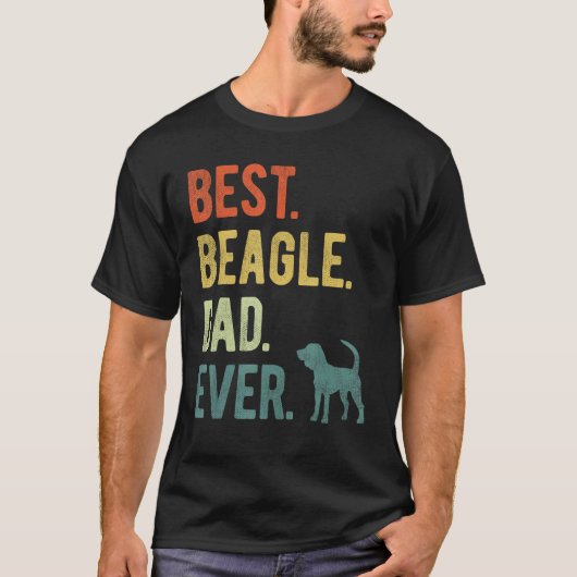 Best Beagle Dad Ever Dog Daddy Father s Day Tシャツ (正面)