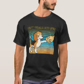 Best Beagle Dad Ever T- Shirt retro design Tシャツ (正面)
