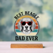 Best Beagle Dad Ever Vintage Beagle Shirt Design_1 アクリルサイン (ニュートラル)