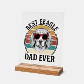 Best Beagle Dad Ever Vintage Beagle Shirt Design_1 アクリルサイン (傾斜)