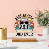 Best Beagle Dad Ever Vintage Beagle Shirt Design_1 アクリルサイン (ウェディング)