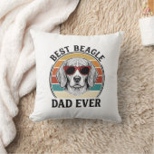 Best Beagle Dad Ever Vintage Beagle Shirt Design_1 クッション (ブランケット)