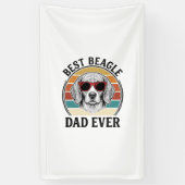 Best Beagle Dad Ever Vintage Beagle Shirt Design_1 横断幕 (縦)