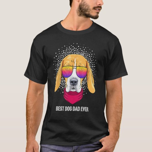 Best Beagle Dog Dad for Best Dog Dad Ever Dog Tシャツ (正面)