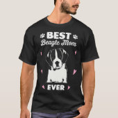 Best Beagle Mom Beagle Dog Love Tシャツ (正面)