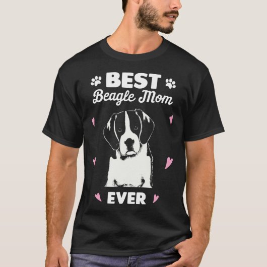 Best Beagle Mom Beagle Dog Love Tシャツ (正面)
