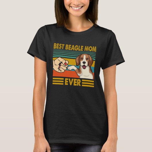 Best Beagle Mom Ever Tシャツ (正面)
