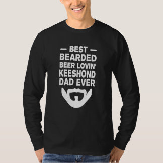 Best Bearded Beer Lovin' Keeshond Dad Father's Day Tシャツ