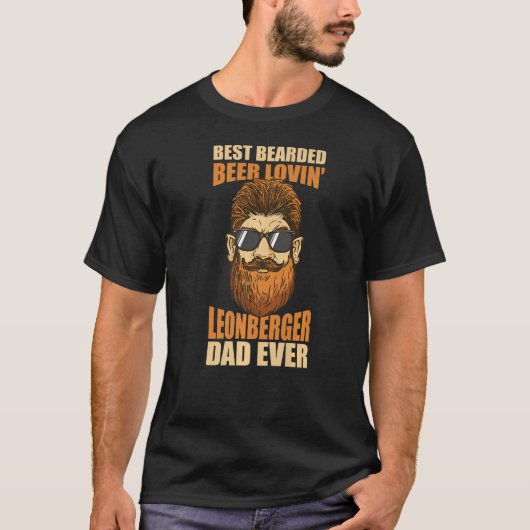 Best Bearded Beer Lovin' Leonberger Dad Father's D Tシャツ (正面)