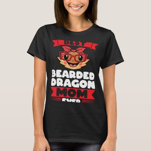 best bearded dragon mom ever lizards tシャツ (正面)