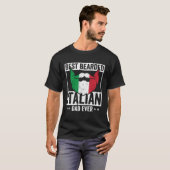 Best Bearded Italian Dad Ever Italian Roots Flag H Tシャツ (正面フル)