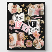 Best BFF Ever Fun Scrapbook Friends Photo Collage フォトプラーク (正面)