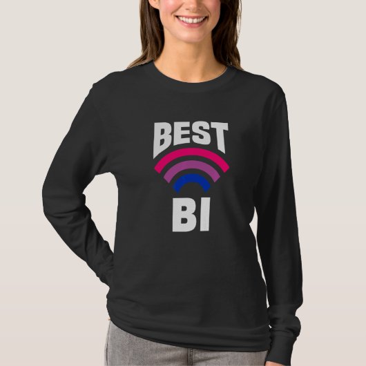 Best Bi Funny Bi Pride Flag Bisexual Premium Tシャツ (正面)