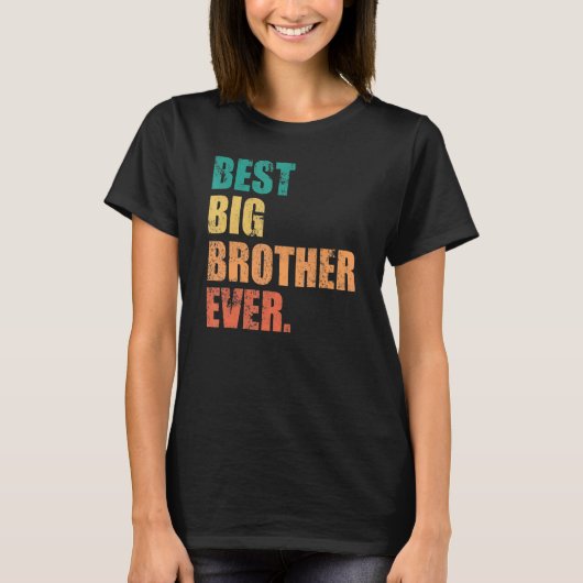 Best Big Brother Ever Vintage Retro Tシャツ (正面)