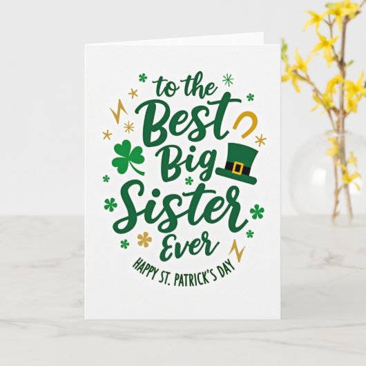Best Big Sister Ever Card カード (黄色い花)