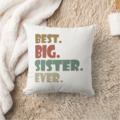 Best Big Sister Ever Older Sibling for Girls クッション (ブランケット)