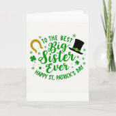 Best Big Sister St Patricks Day Card カード (正面)