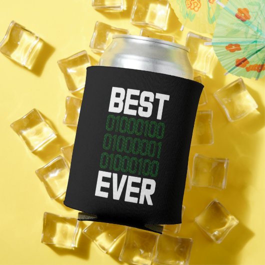 Best Binary DAD Ever Tech Coder Drink 缶クーラー (インサイチュ 夏)