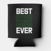Best Binary DAD Ever Tech Coder Drink 缶クーラー (正面)