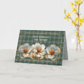 Best Birthday Wishes Cape Breton Island Tartan カード (黄色い花)