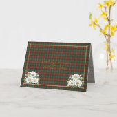 Best Birthday Wishes Prince Edward Island Tartan カード (黄色い花)