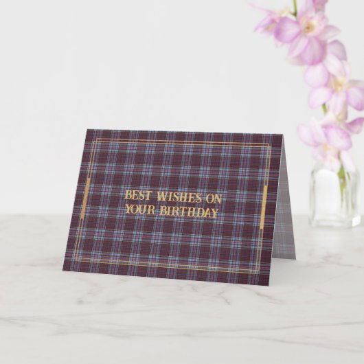 Best Birthday Wishes Province of Ontario Tartan カード (蘭)