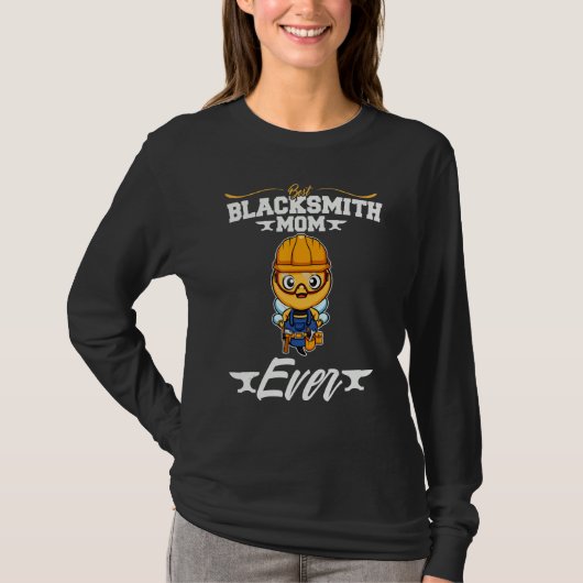 Best Blacksmith Mom Ever Metal Work Forge Hammer_1 Tシャツ (正面)