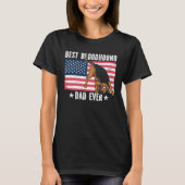 Best Bloodhound Dad Ever American Flag Tシャツ (正面)