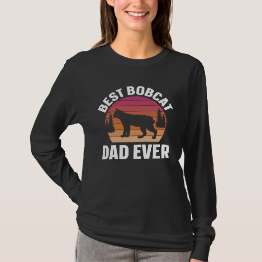 Best Bobcat Dad Retro Animal Tシャツ (正面)