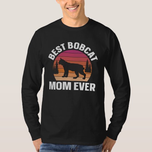 Best Bobcat Mom Retro Animal Tシャツ (正面)