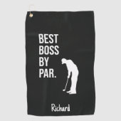 Best Boss By Par Golf Gift Ideas For Your Boss ゴルフタオル (正面)
