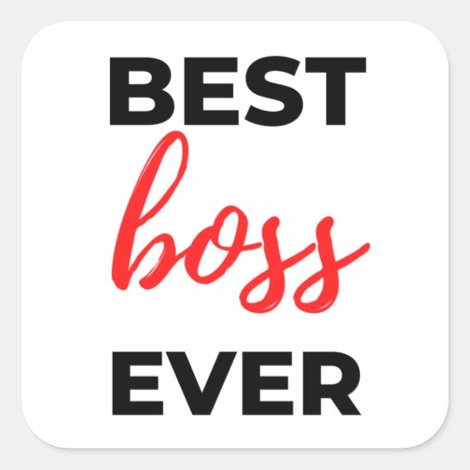 Best Boss Ever 2 スクエアシール (正面)