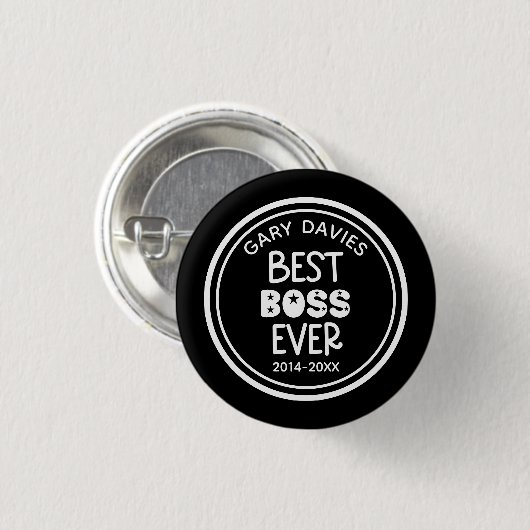 Best Boss Ever Button 缶バッジ (正面&裏面)