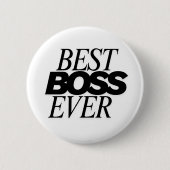 Best Boss Ever Button Badge | Fun Employee Appre 缶バッジ (正面)