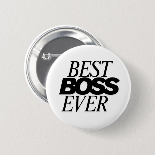 Best Boss Ever Button Badge | Fun Employee Appre 缶バッジ (正面&裏面)